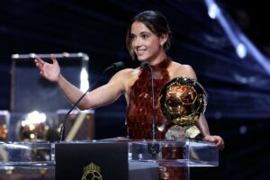 Aitana Bonmatí becomes the first player ever to win a third Ballon d’Or
